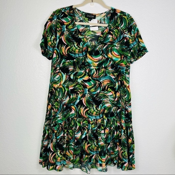 SALONI silk mini dress size 2 - Picture 1 of 7